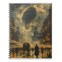 Abend Ankunft - Eine Steampunk Street Szene