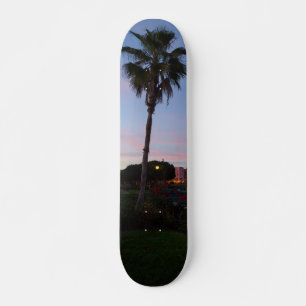 Abend auf dem Skateboard Palm Tree