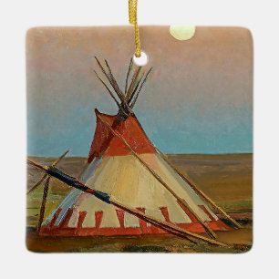 „Abend auf der Blackfeet-Reservation“ von Maynard Keramikornament