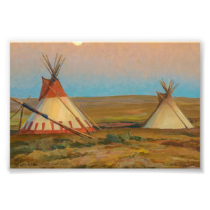 Abend auf der Reservierung für Blackfeet durch Dix Fotodruck