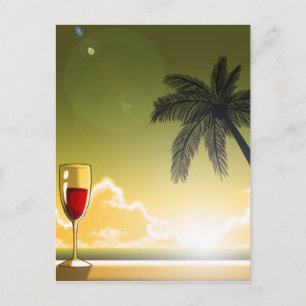 Abend Beach Postkarte