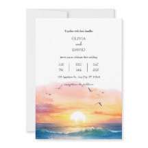 Abend Beach Sonnenuntergang Landschaft Wasserfarbe