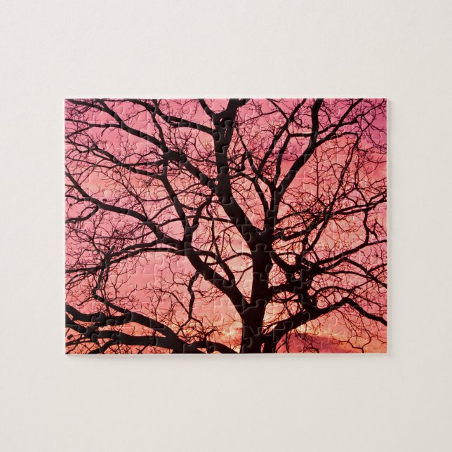 Abend Blush Tree Silhouette Puzzle (Horizontal)