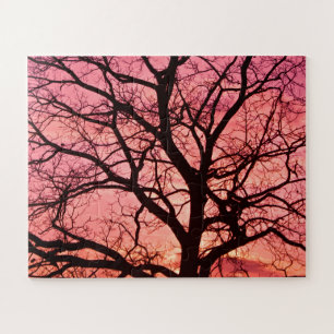 Abend Blush Tree Silhouette Puzzle