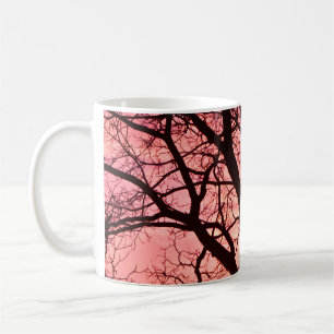 Abend Blush Tree Silhouette Tasse