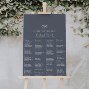 Abend Boho Alphabetische Hochzeitssattelkarte Poster