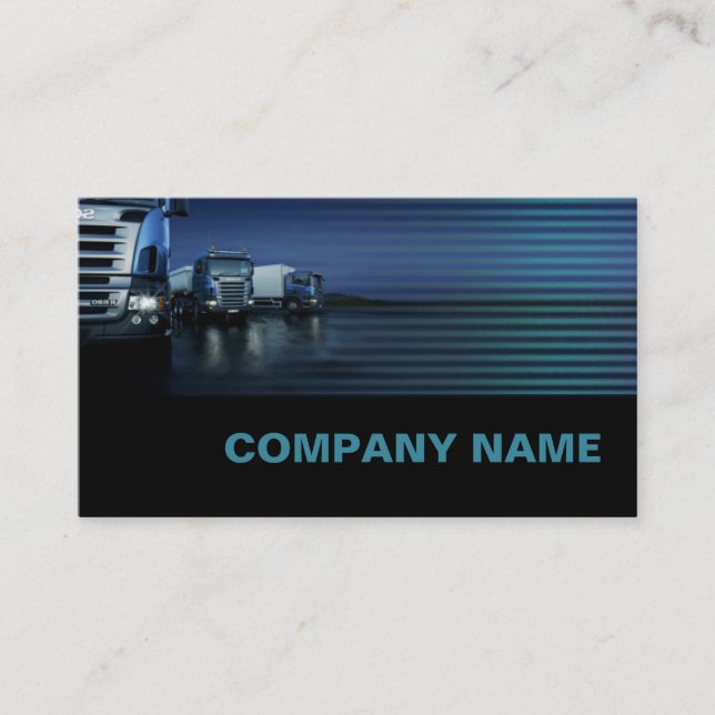 Abend Color Blue Truck Business Card Visitenkarte (Vorderseite)