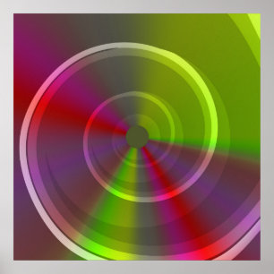 Abend Dawn Psychedelic Hypnotic Swirl Poster