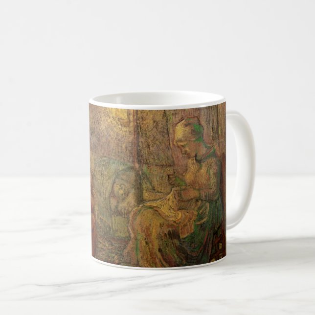 Abend - Die Uhr von Vincent van Gogh Kaffeetasse (VorderseiteRechts)