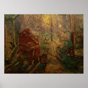 Abend - Die Uhr von Vincent van Gogh Poster