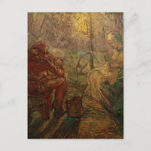 Abend - Die Uhr von Vincent van Gogh Postkarte