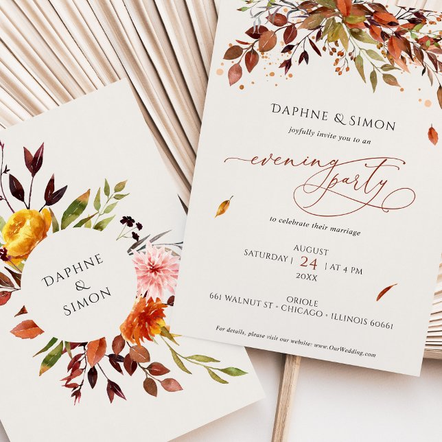 Abend Einladung Burnt Orange Moderne Schrift (Von Creator hochgeladen)