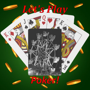 Abend Ferris Rad auf der Landkreis Messe Spielkarten