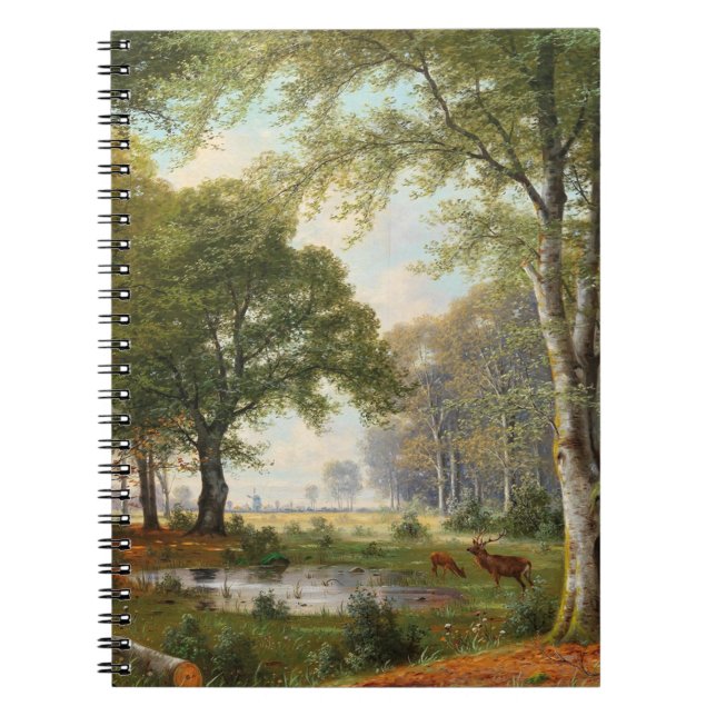 Abend Forest Landschaft Notizblock (Vorderseite)