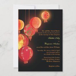 Abend Garden Lanterns Wedding Einladung