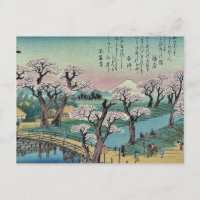 Abend glühen auf Koganei Bridge von Ando, Hiroshig