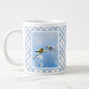 Abend Grosbeak Malerei - Niedliche Original Hunde  Jumbo-Tasse