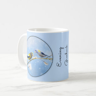 Abend Grosbeak Malerei - Niedliche Original Hunde Kaffeetasse