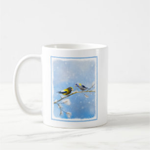 Abend Grosbeak Malerei - Niedliche Original Hunde Kaffeetasse