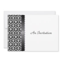 Abend Hochzeitsempfang Schwarz-Weiß-Damast