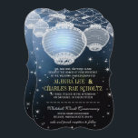 Abend Hochzeitsseegefecht unter den Sternen Einladung<br><div class="desc">Rustikaler Hinterhof Schimmerende Nacht Abend Hochzeit Whimsical Marine und Silver Night Wedding Paper Lanterns and Stars Pearl Garland glänzende Hintergrund Einladungen. Gut geeignet für Barsch- oder Märchenversammlungen</div>