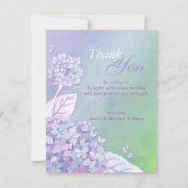 Abend Hydrangeas Ombre Wedding Vielen Dank Dankeskarte