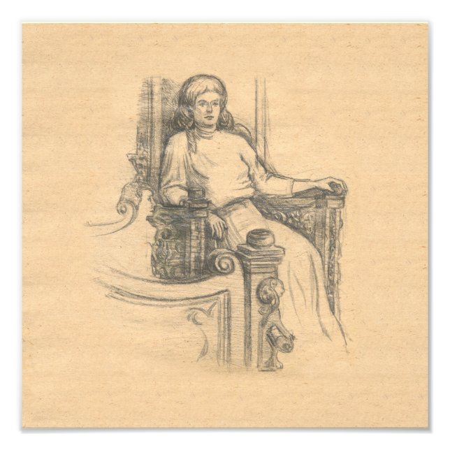 Abend im alten Haus Fotodruck (Vorne)