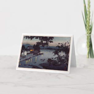 Abend im Fluss Chikugo, Hiroshi Yoshida Karte