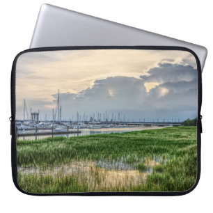 Abend im Hafen von Charleston Laptopschutzhülle