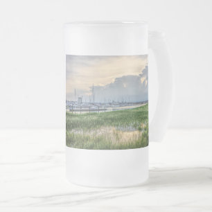 Abend im Hafen von Charleston Mattglas Bierglas