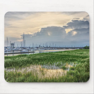 Abend im Hafen von Charleston Mousepad