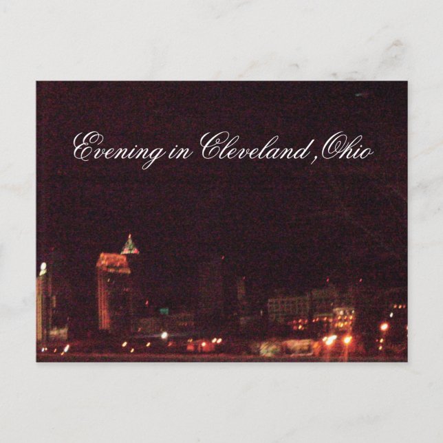 ABEND IN CLEVELAND, Postkarte von OHIO (Vorderseite)