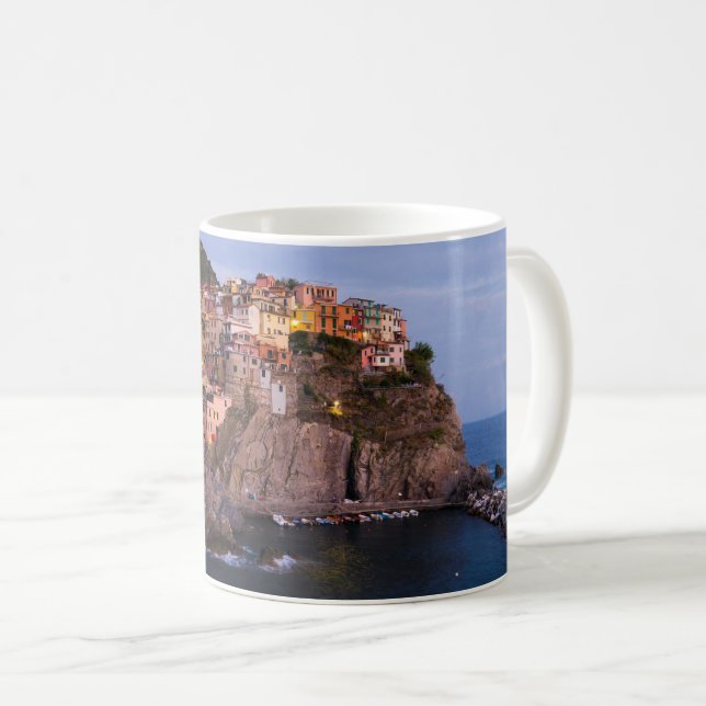 Abend in der Cinque Terre, Italien Kaffeetasse (VorderseiteRechts)