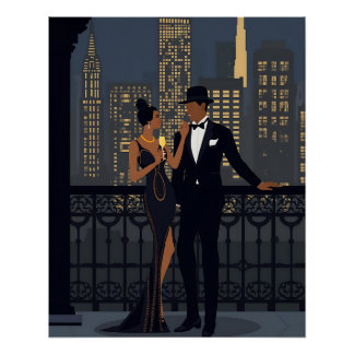 Abend in der Stadt Poster