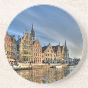 Abend in Gent Getränkeuntersetzer