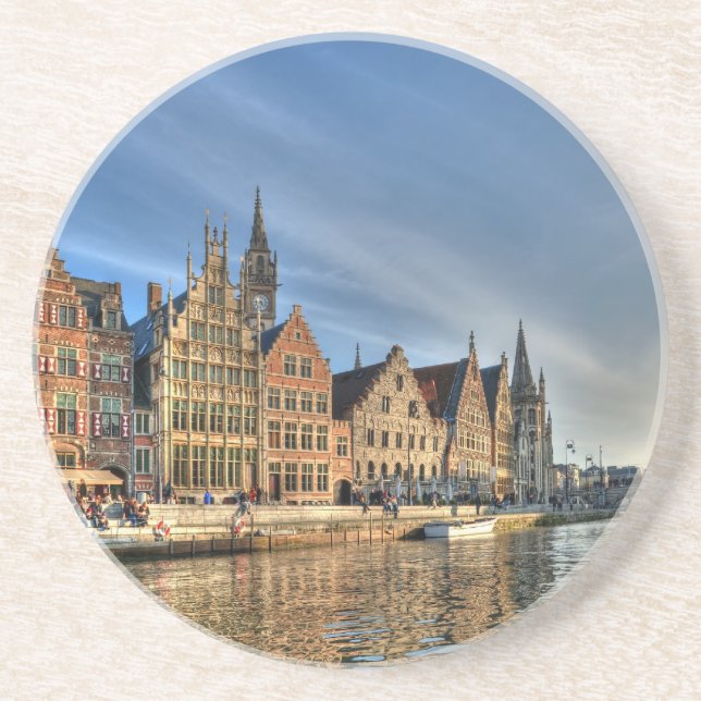 Abend in Gent Getränkeuntersetzer (Vorne)