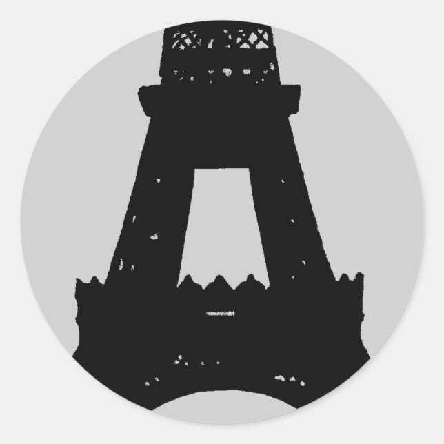 Abend in Paris-Aufkleber Runder Aufkleber (Vorderseite)