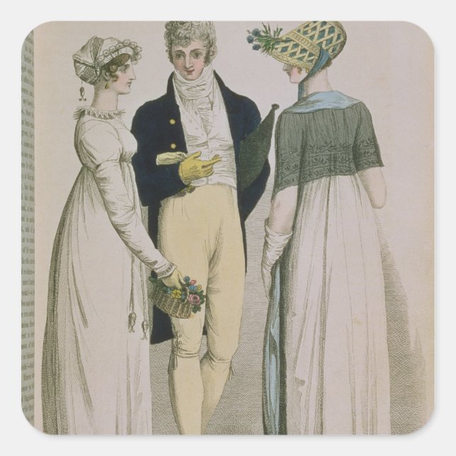 Abend-Kleider Quadratischer Aufkleber (Vorderseite)