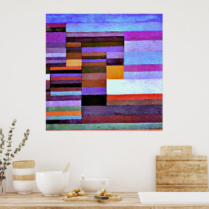Abend, Kunstwerk von Paul Klee, Poster
