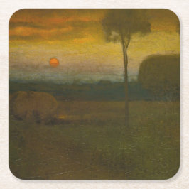 Abend Landscape by George Inness (1889) Rechteckiger Pappuntersetzer
