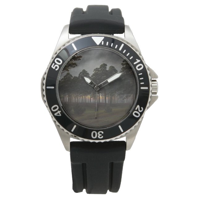 Abend Landscape (von Caspar David Friedrich) Armbanduhr (Vorderseite)