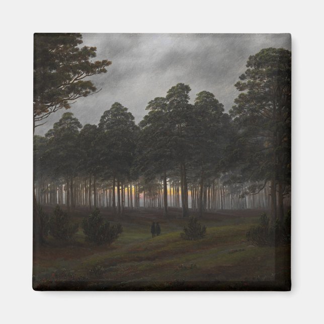 Abend Landscape (von Caspar David Friedrich) Magnet (Vorne)