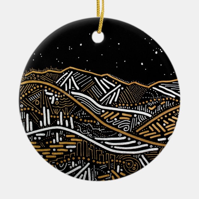Abend Landschaft Holiday Ornament (Vorne)