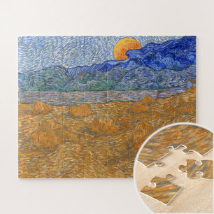 Abend Landschaft mit aufstrebendem Mond von Van Go Puzzle