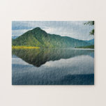 Abend Landschaft Puzzle<br><div class="desc">Abend mit Fluss und Bergen</div>