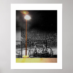 Abend-Licht auf Radbild Poster