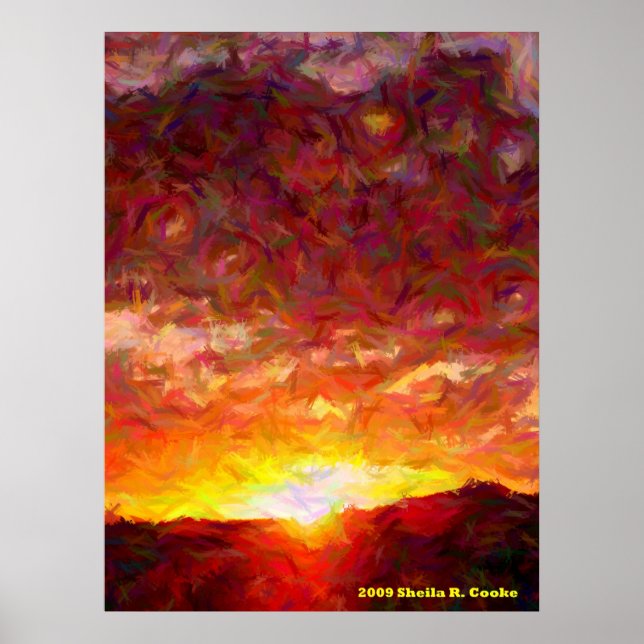 Abend Light Print Poster (Vorne)