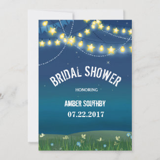 Abend Meadow String Lights Brautparty Einladung
