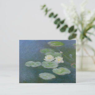 Abend Monet Water Lilies Feiertagspostkarte