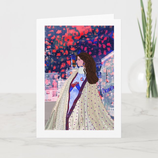 Abend Montreal LeeMarie kreatives Design Karte (Vorderseite)